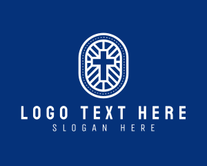 Worship - Holy Church Crucifix logo design