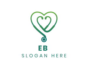 Green Heart Stethoscope Logo