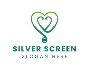 Green Heart Stethoscope Logo