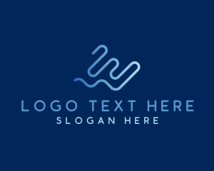 Pool - Generic Waves Letter E logo design