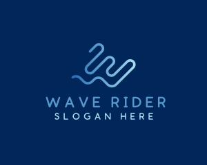 Surfer - Generic Waves Letter E logo design