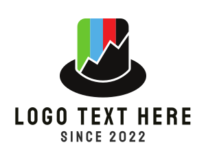 Bar Chart - Top Hat Chart logo design