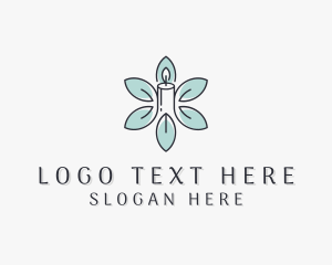 Decor - Flower Candle Leaf logo design