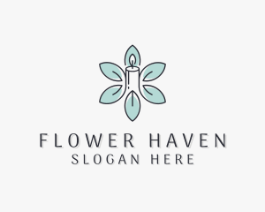 Flower Candle Wax logo design