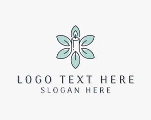 Leaf - Flower Candle Leaf logo design