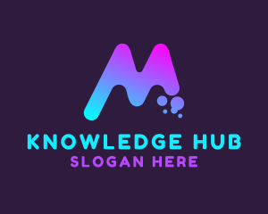Modern Bubble Letter M  Logo