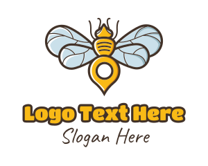 Geolocation - Hornet Location Pin logo design