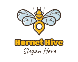 Hornet - Hornet Location Pin logo design