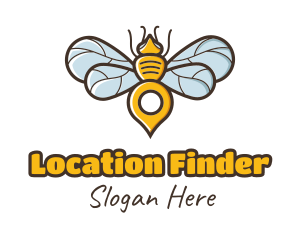 Hornet Location Pin logo design