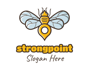 Wasp - Hornet Location Pin logo design