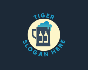 Beer Mug Bottle Brewery Logo