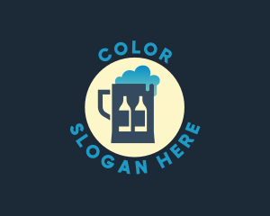Alchohol - Beer Mug Bottle Brewery logo design