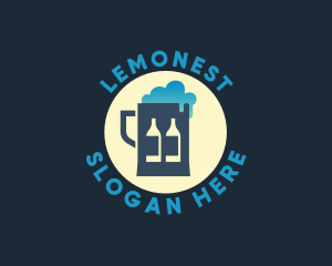 Alcohol - Beer Mug Bottle Brewery logo design