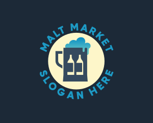 Malt - Beer Mug Bottle Brewery logo design