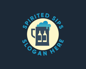 Alcohol - Beer Mug Bottle Brewery logo design
