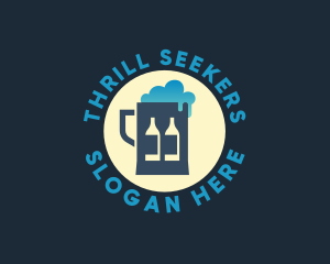 Beer Mug Bottle Brewery logo design