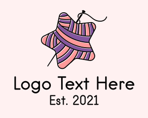 Knitting - Star Yarn Crochet logo design