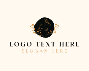 Floral Bunny Rabbit Logo