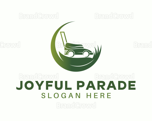 Gardening Lawn Mower Logo