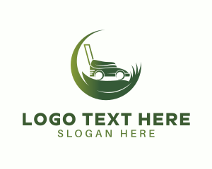 Gardening Lawn Mower Logo