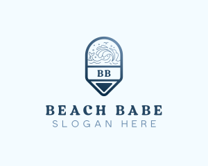 Swimming Beach Resort logo design