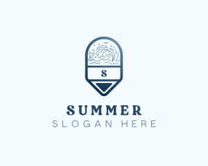 Swimming Beach Resort logo design