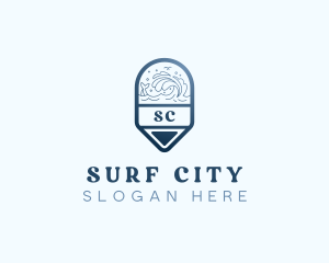 Swimming Beach Resort logo design