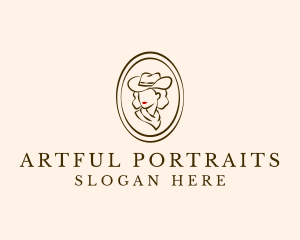 Portrait - Cowgirl Beauty Fashion logo design