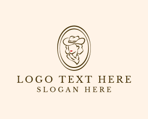 Saloon - Cowgirl Beauty Fashion logo design