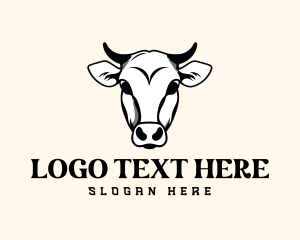 Farming - Cow Bull Bovine logo design