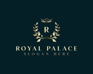 Regal Crown Leaf logo design