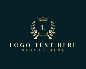 Expensive - Regal Crown Leaf logo design