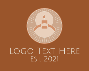 Lighting - Scented Candle Badge logo design