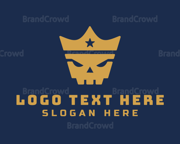Gold Crown Skull King Logo