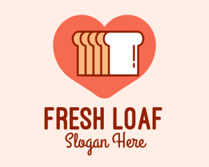 Bread - Bread Loaf Love logo design