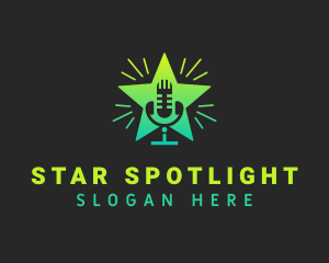 Gradient Star Podcast logo design