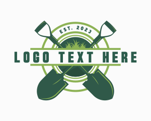 Shovel - Shovel Gardening Badge logo design