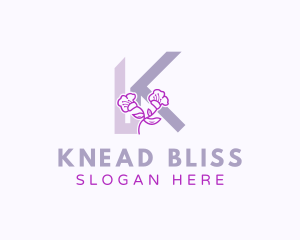 Floral Makeup Letter K logo design