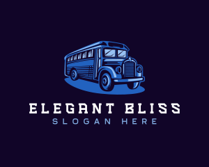 Road Trip - School Bus Transport logo design