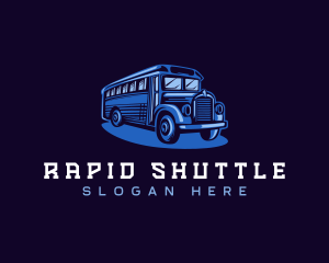 Shuttle - School Bus Transport logo design