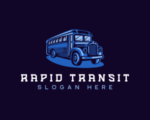 Shuttle - School Bus Transport logo design