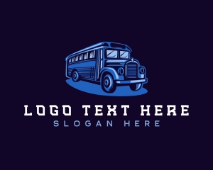 Bus - School Bus Transport logo design