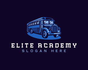 School - School Bus Transport logo design