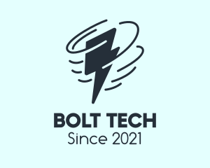 Bolt - Cyclone Lightning Bolt logo design