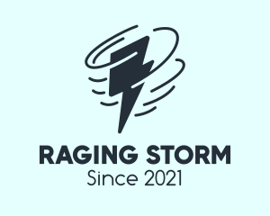 Cyclone Lightning Bolt logo design