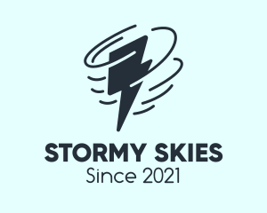 Cyclone Lightning Bolt logo design