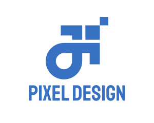 Graphics - Blue Pixel Arrow logo design