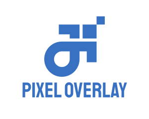 Blue Pixel Arrow logo design