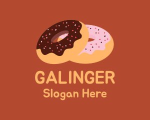 Donut - Sprinkled Donuts Pastry logo design