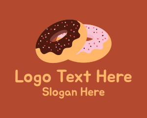 Doughnut Shop - Sprinkled Donuts Pastry logo design